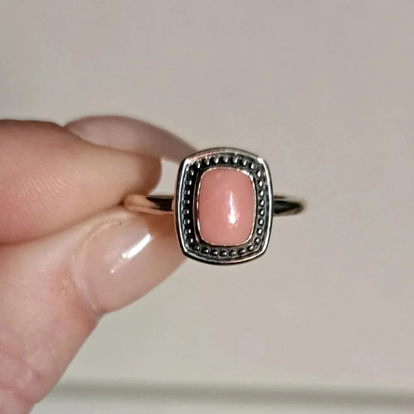 Jewelry - Oregon Peach Opal Solitaire Ring In 925 Sterling Silver